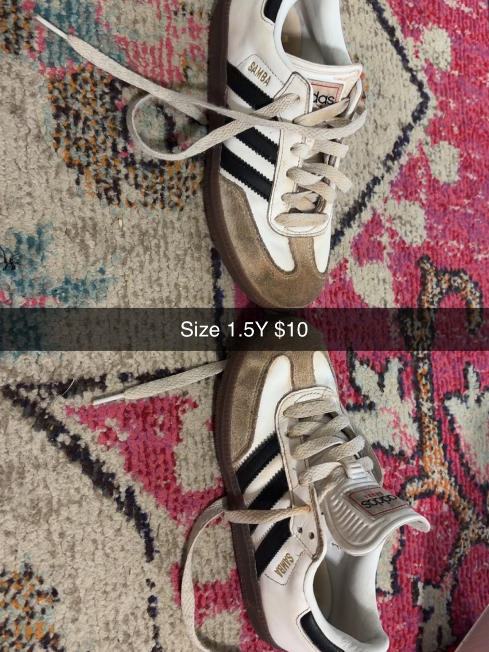 adidas White Black Brown Samba Sneakers